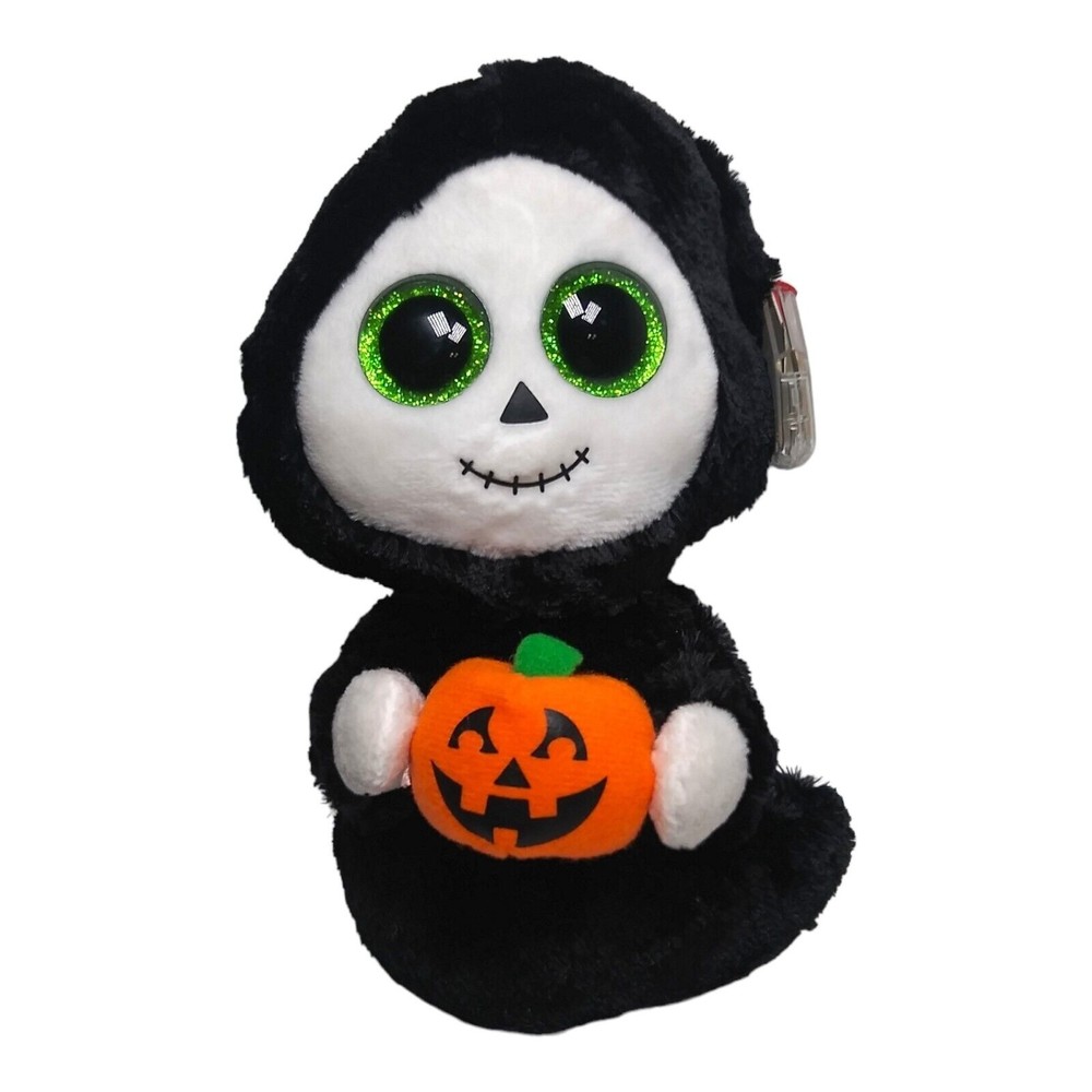 Ty Beanie Boos - TREATS Halloween Ghost Ghoul 6" MINT TAGS Jack-o-Lantern